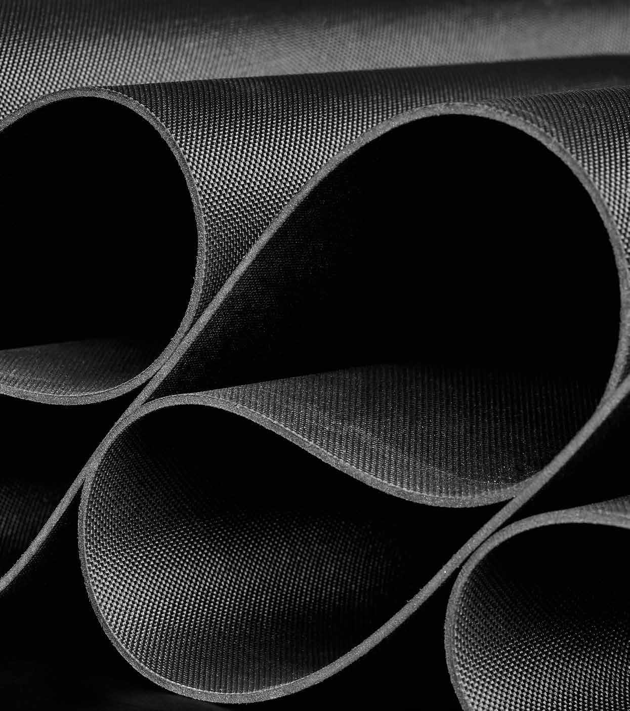 Close-up of reinforced HERTALAN EASY WELD PRO membrane and its weldable edges